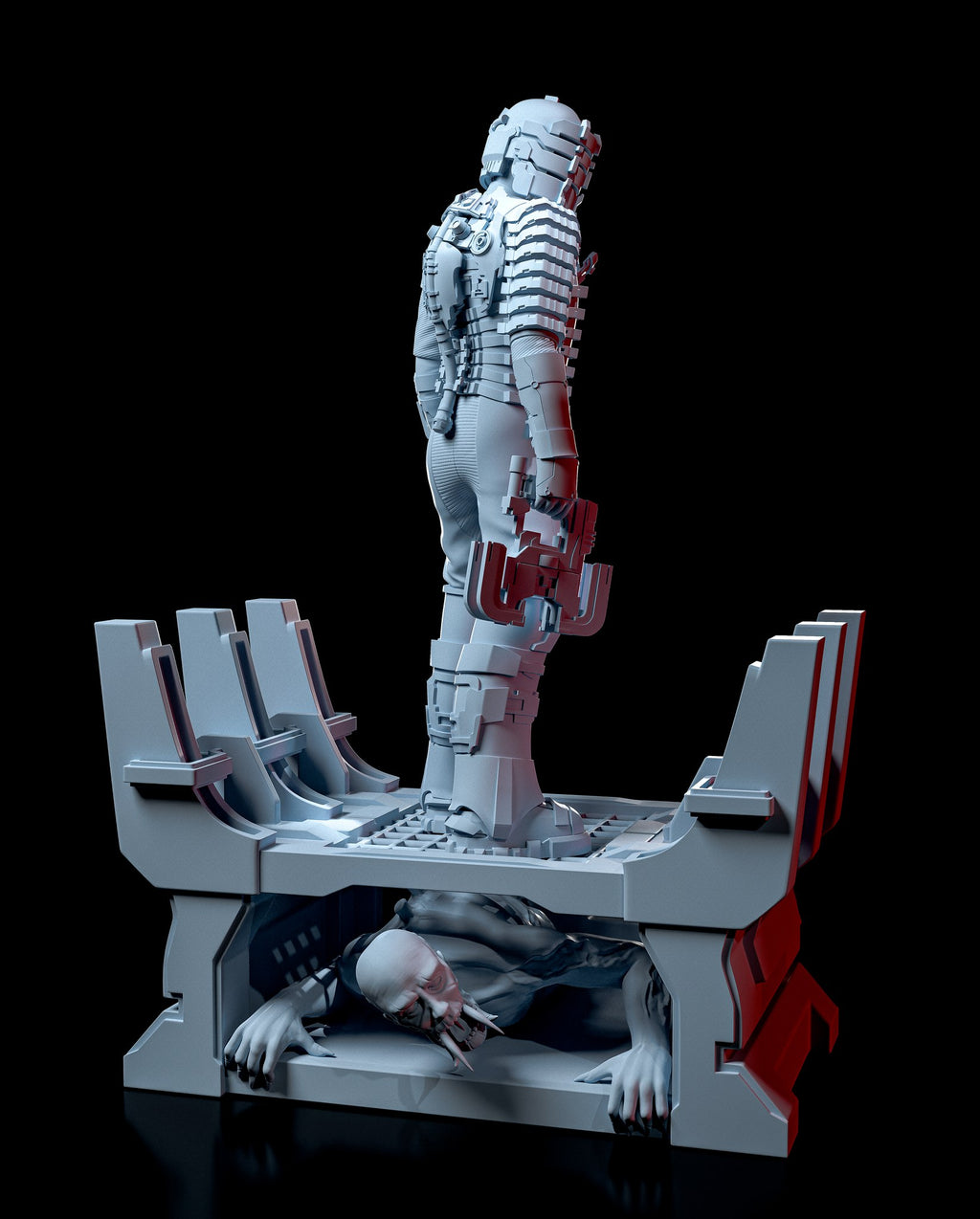Isaac Clarke (Dead Space) resin figure by h3LLcreator — studio render 2