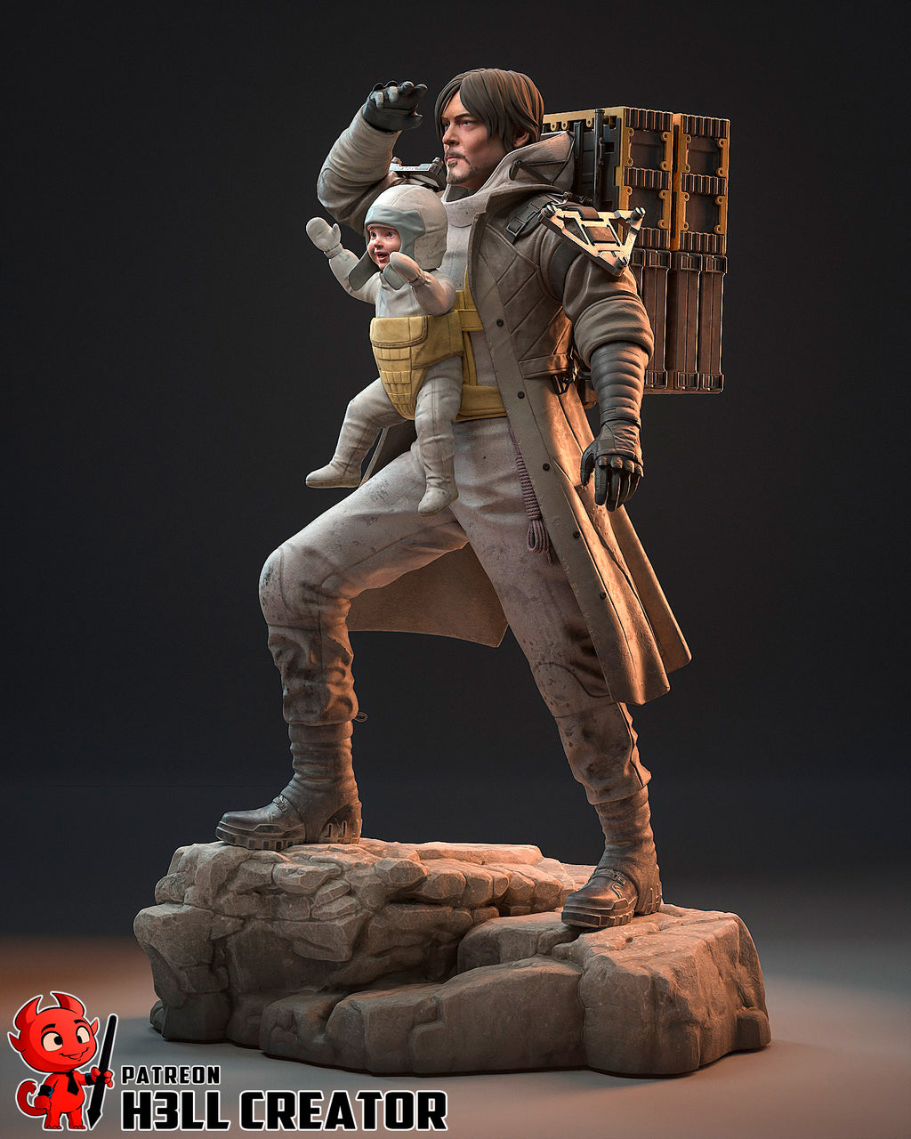 Sam Porter Bridges (Death Stranding) resin figure by h3LLcreator — studio render 4