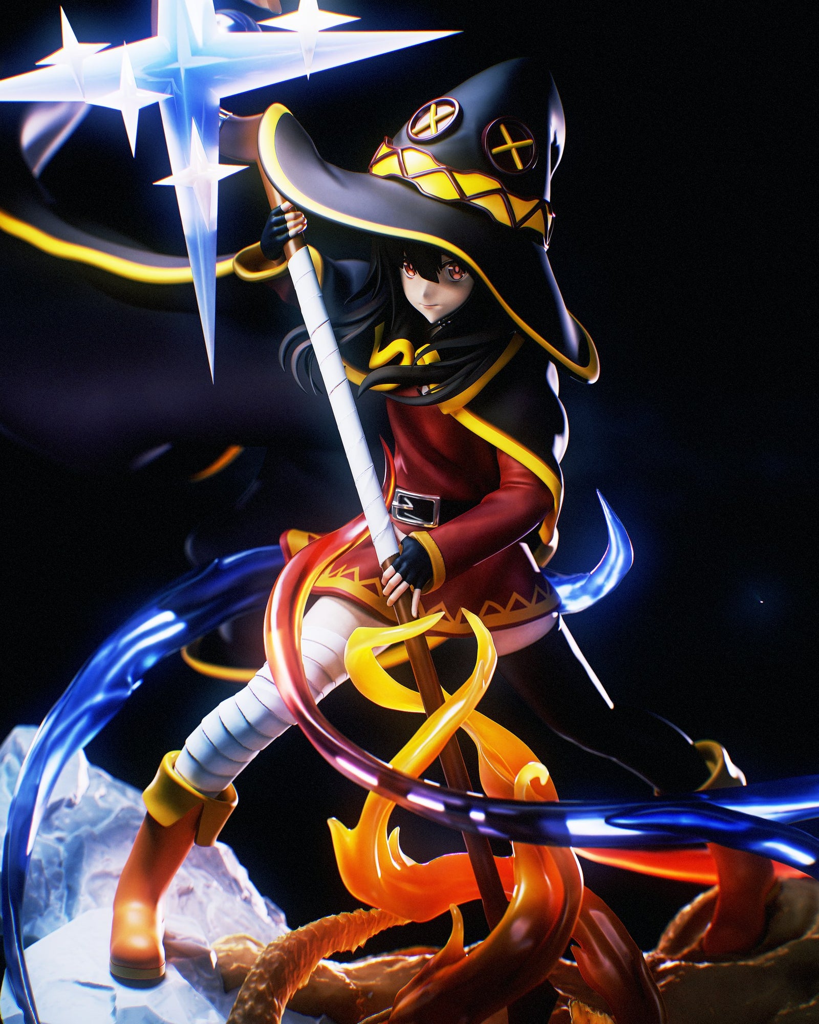 Megumin (KonoSuba) resin figure by Tenshi Figures — studio render 3