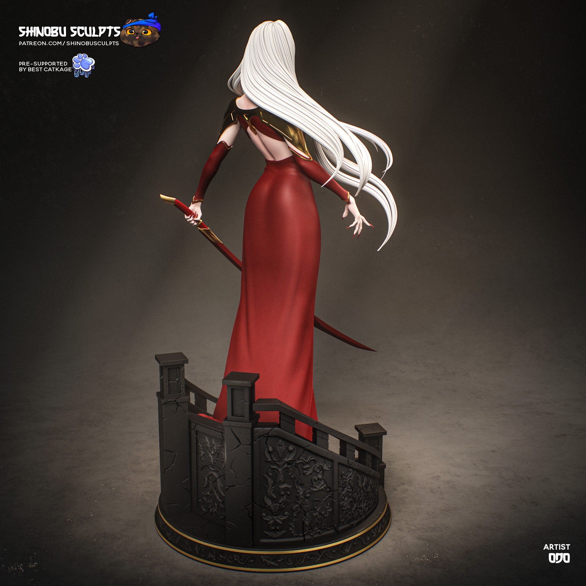 Carmilla (Castlevania) resin figure by Shinobu Sculpts — studio render 3