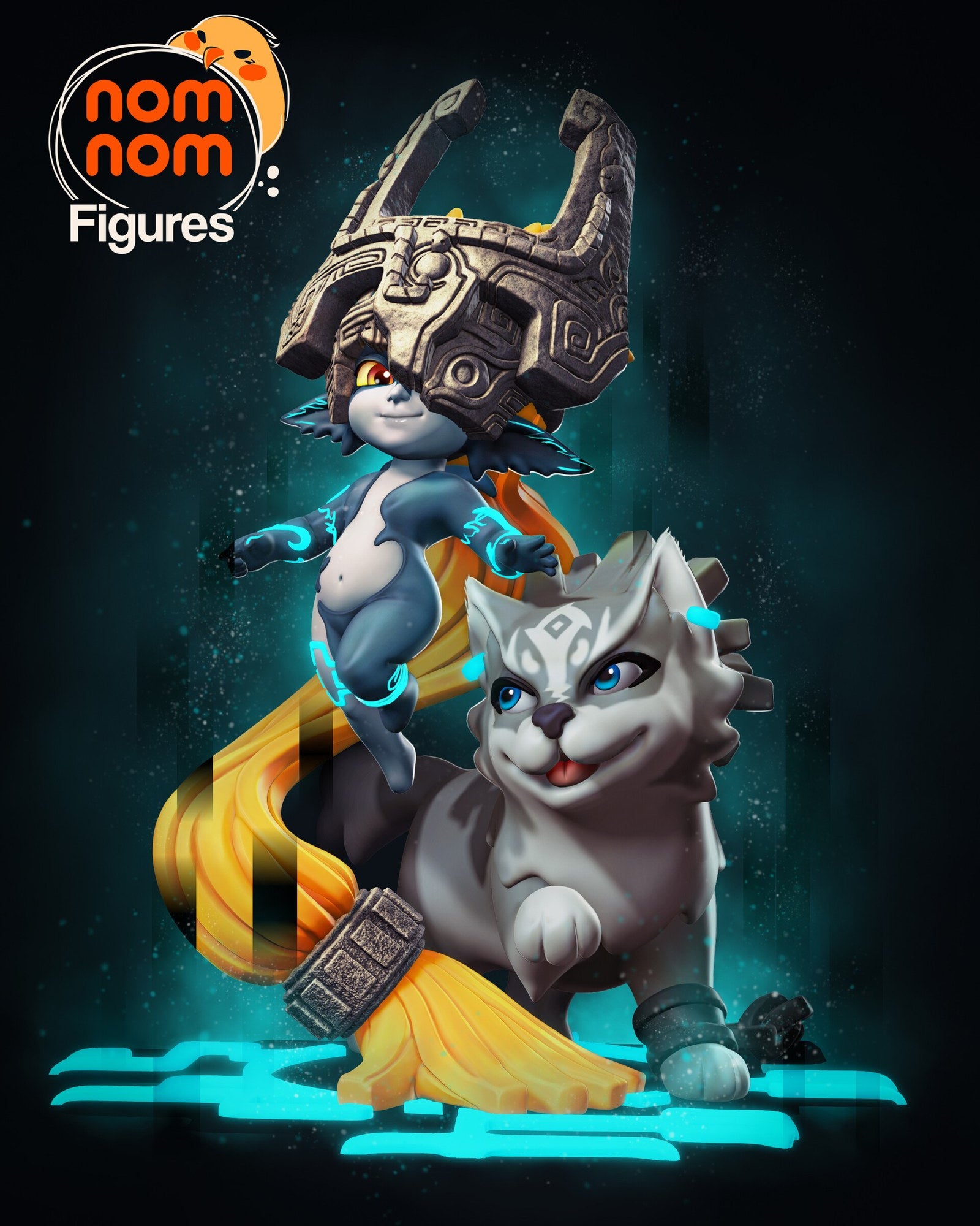 Midna The Legend of Zelda Chibi resin figure by NomNom Figures — studio preview 1