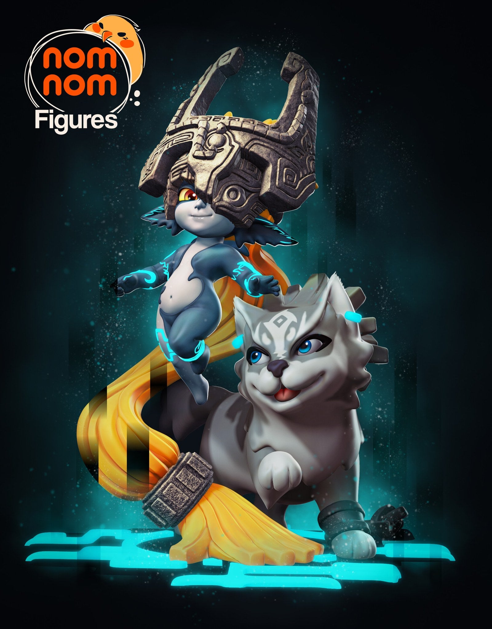 Midna The Legend of Zelda Chibi resin figure by NomNom Figures — studio preview 1