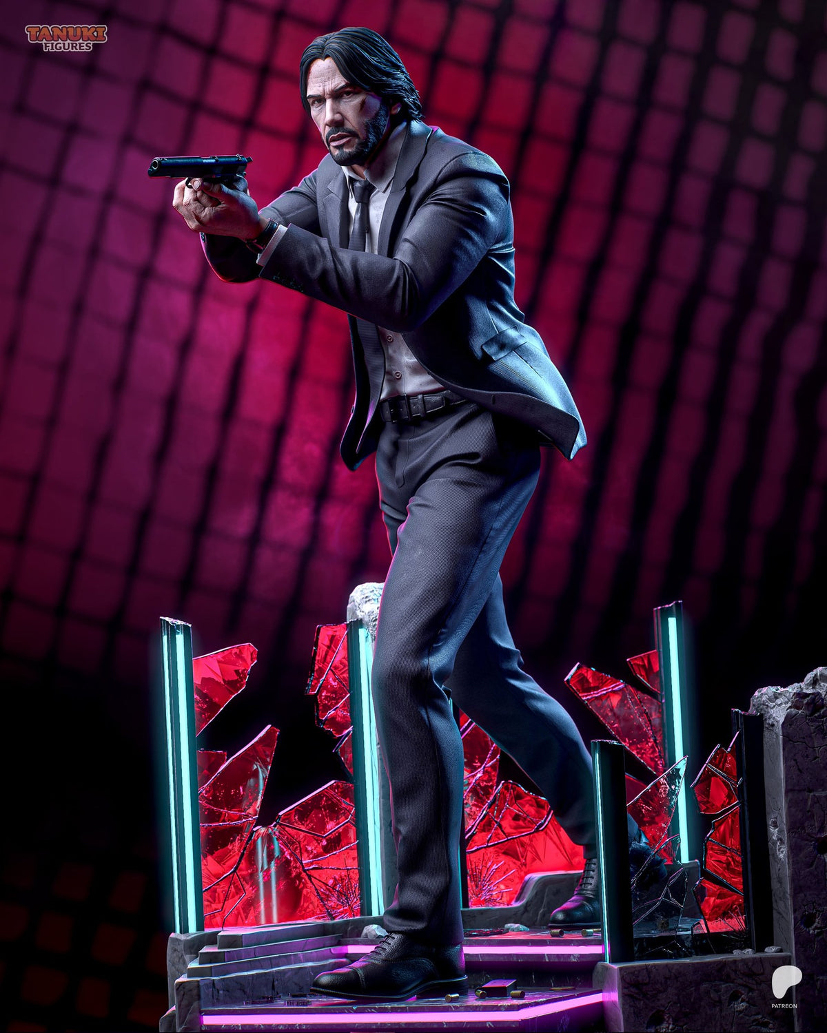 John Wick (John Wick) resin figure by Tanuki Figures — studio render 8