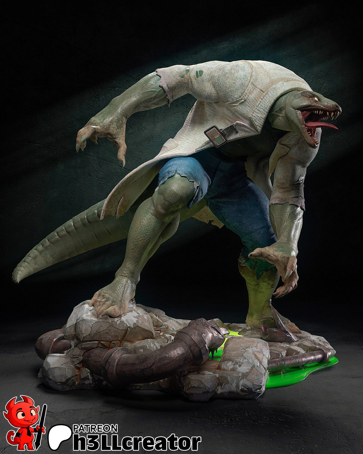 Curt Connors (Marvel) resin figure by h3LLcreator — studio render 5