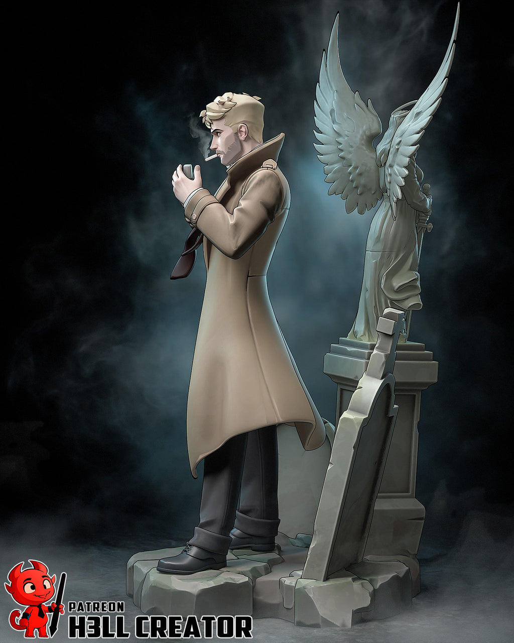 John Constantine (DC) resin figure by h3LLcreator — studio render 6