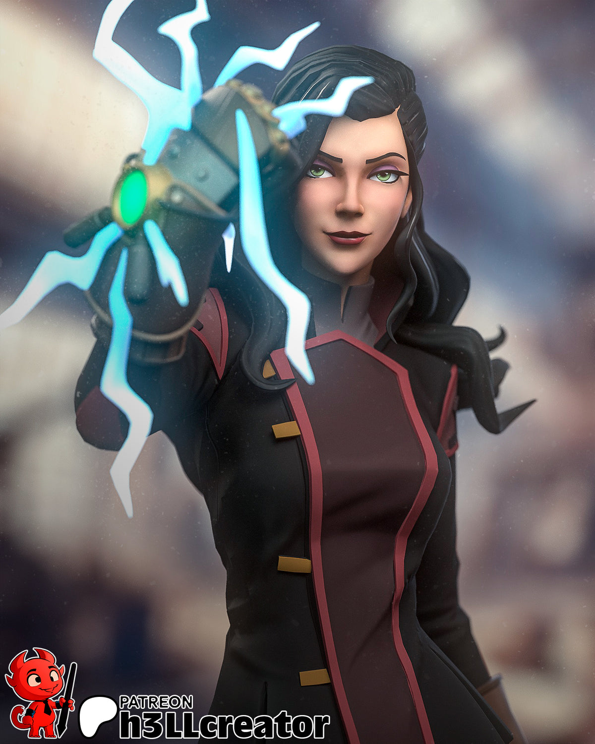 Asami Sato (The Legend of Korra) resin figure by h3LLcreator — studio render 1