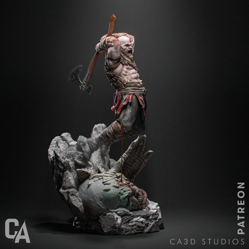 Kratos God of War resin figure by CA 3D Studios — studio preview 2