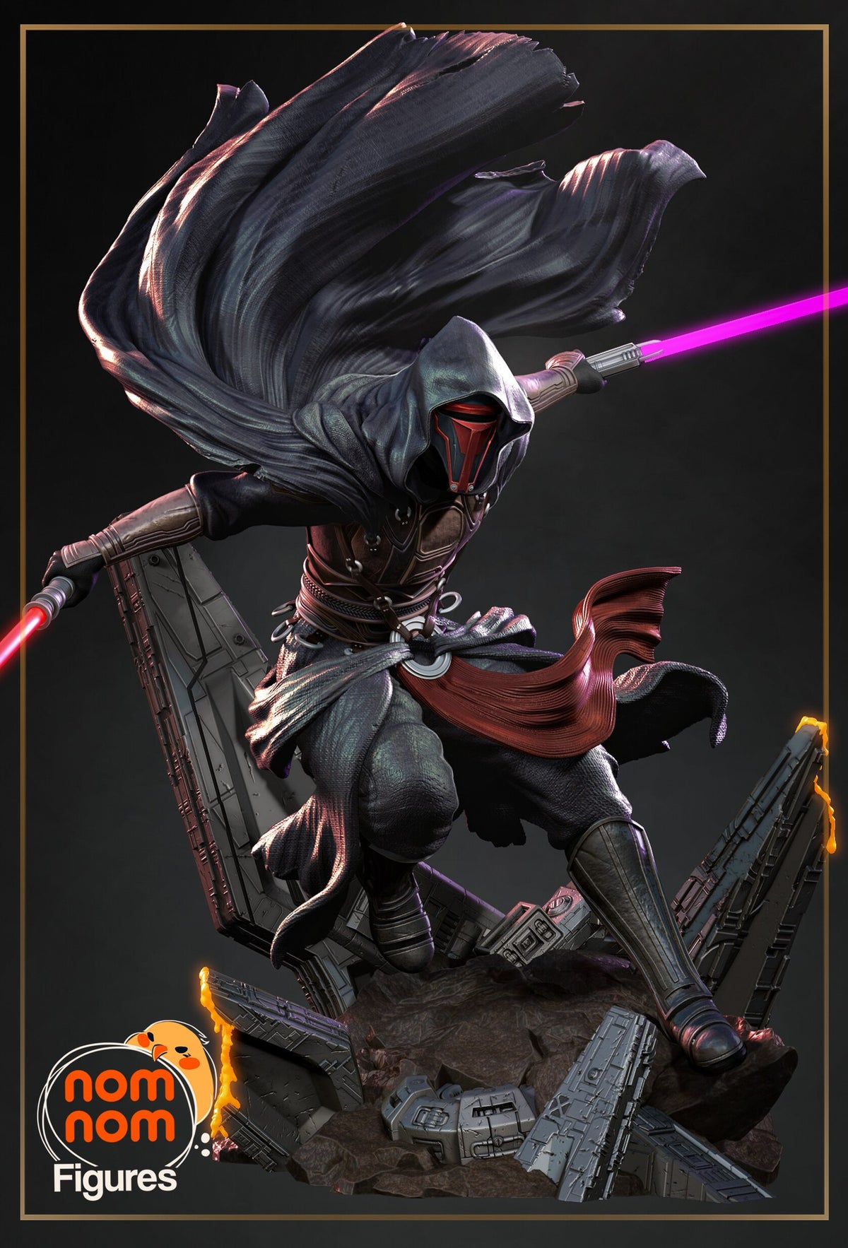 Darth Revan Star Wars resin figure by NomNom Figures — studio preview 1