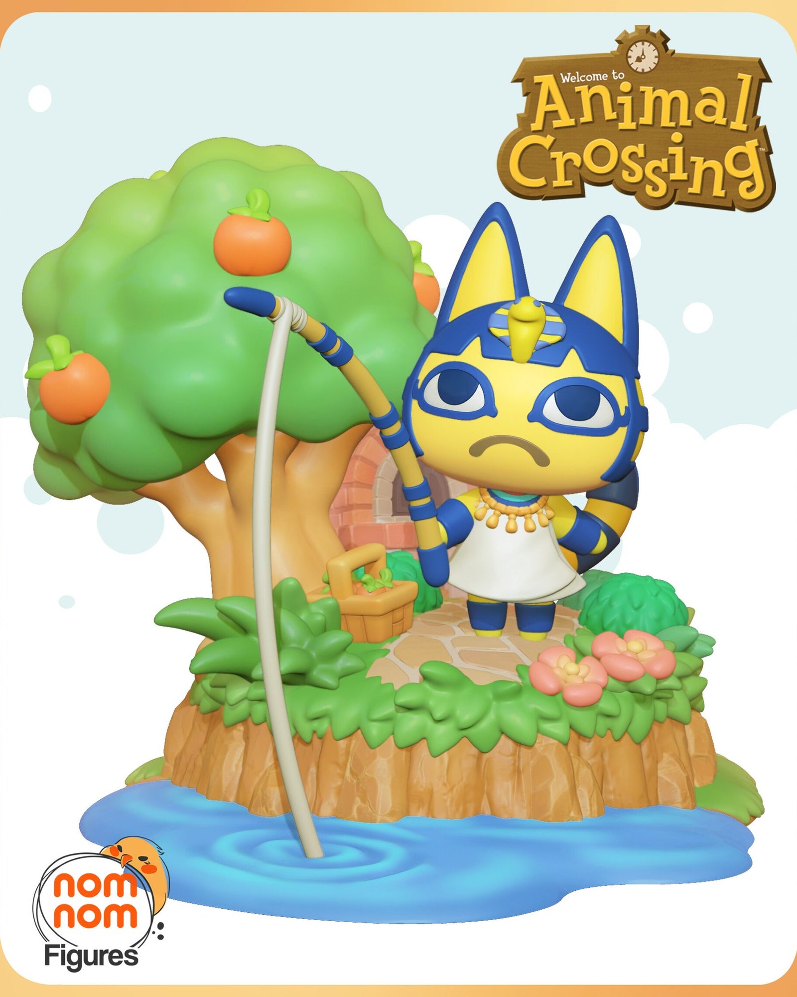 Ankha Animal Crossing Chibi resin figure by NomNom Figures — studio preview 1
