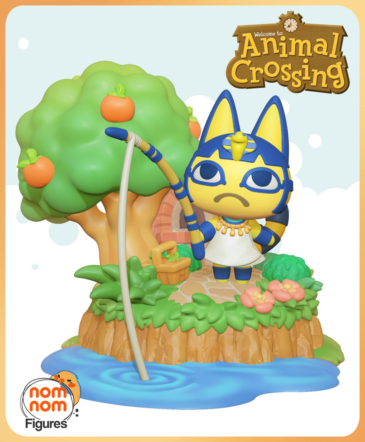 Ankha Animal Crossing Chibi resin figure by NomNom Figures — studio preview 1