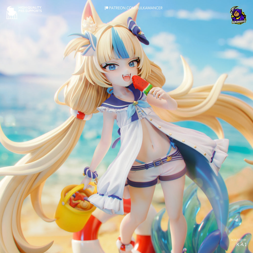 Sameko Saba (VTubers) resin figure by Bulkamancer — studio render 1