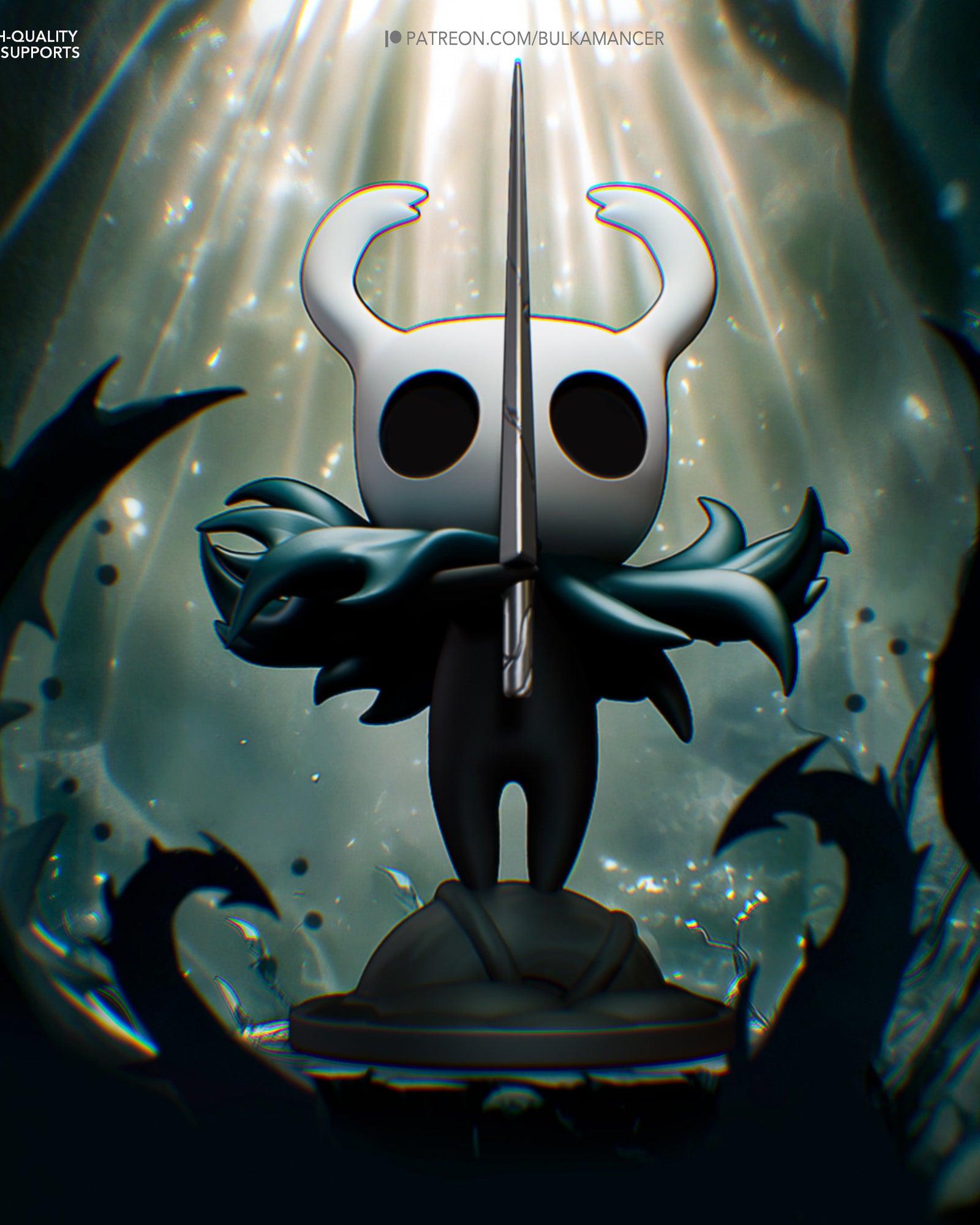 The Knight (Hollow Knight) resin figure by Bulkamancer — studio render 1