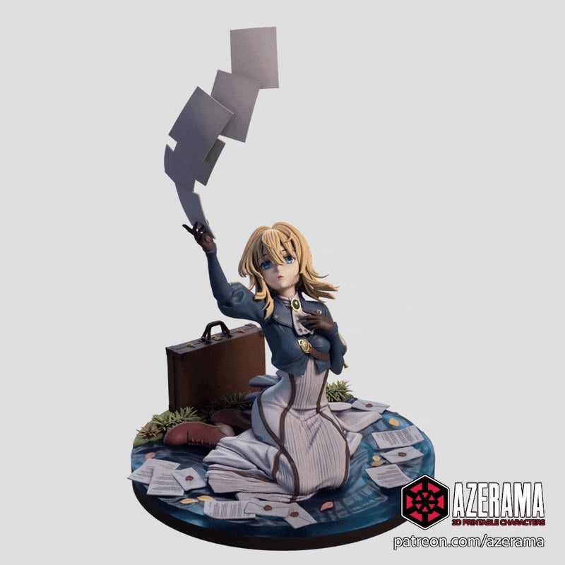 Violet Evergarden (Violet Evergarden) resin figure by Azerama — studio render 3