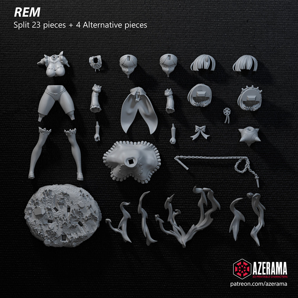 Rem (Re:Zero) resin figure by Azerama — studio render 5