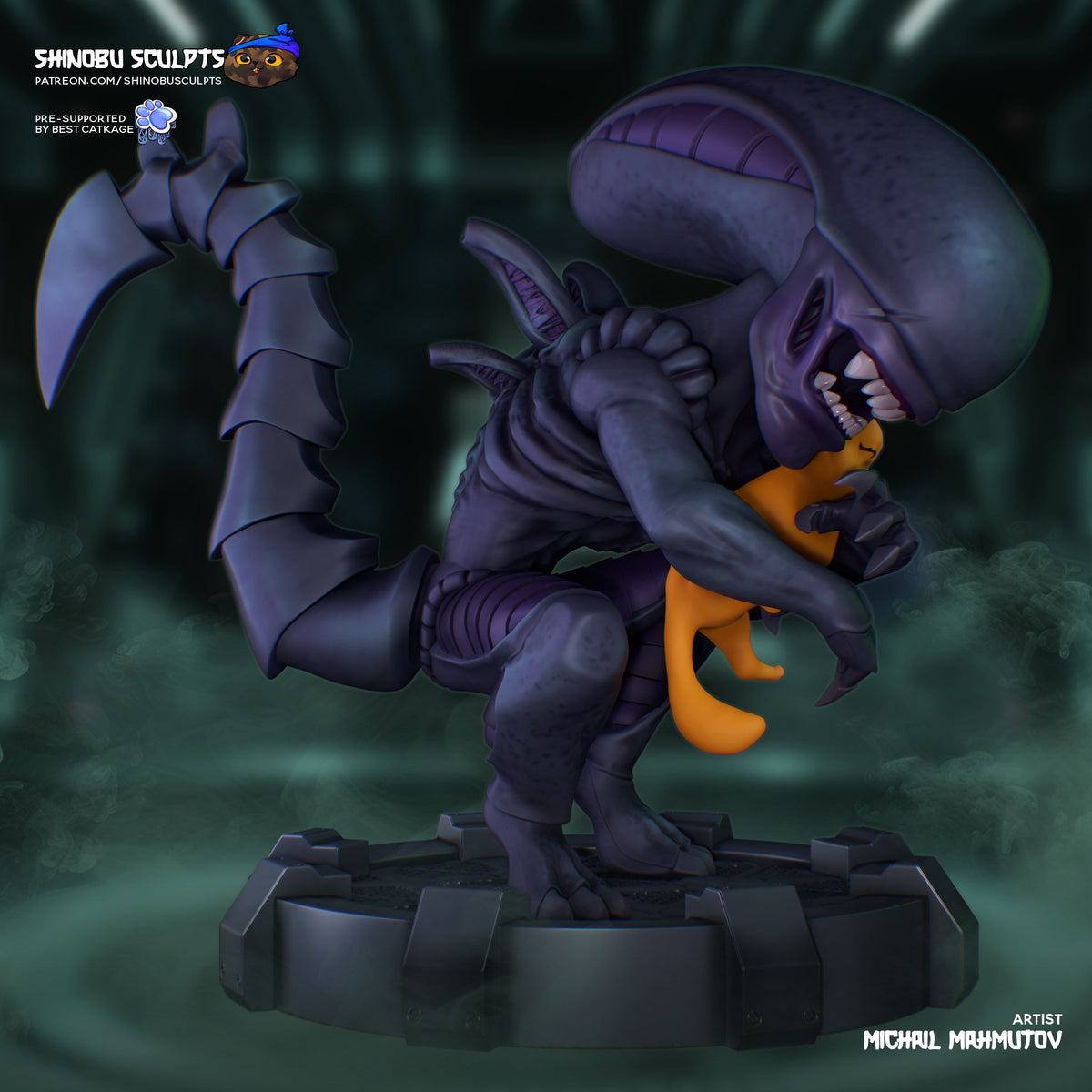 Xenomorph (Alien) resin figure by Shinobu Sculpts — studio render 2