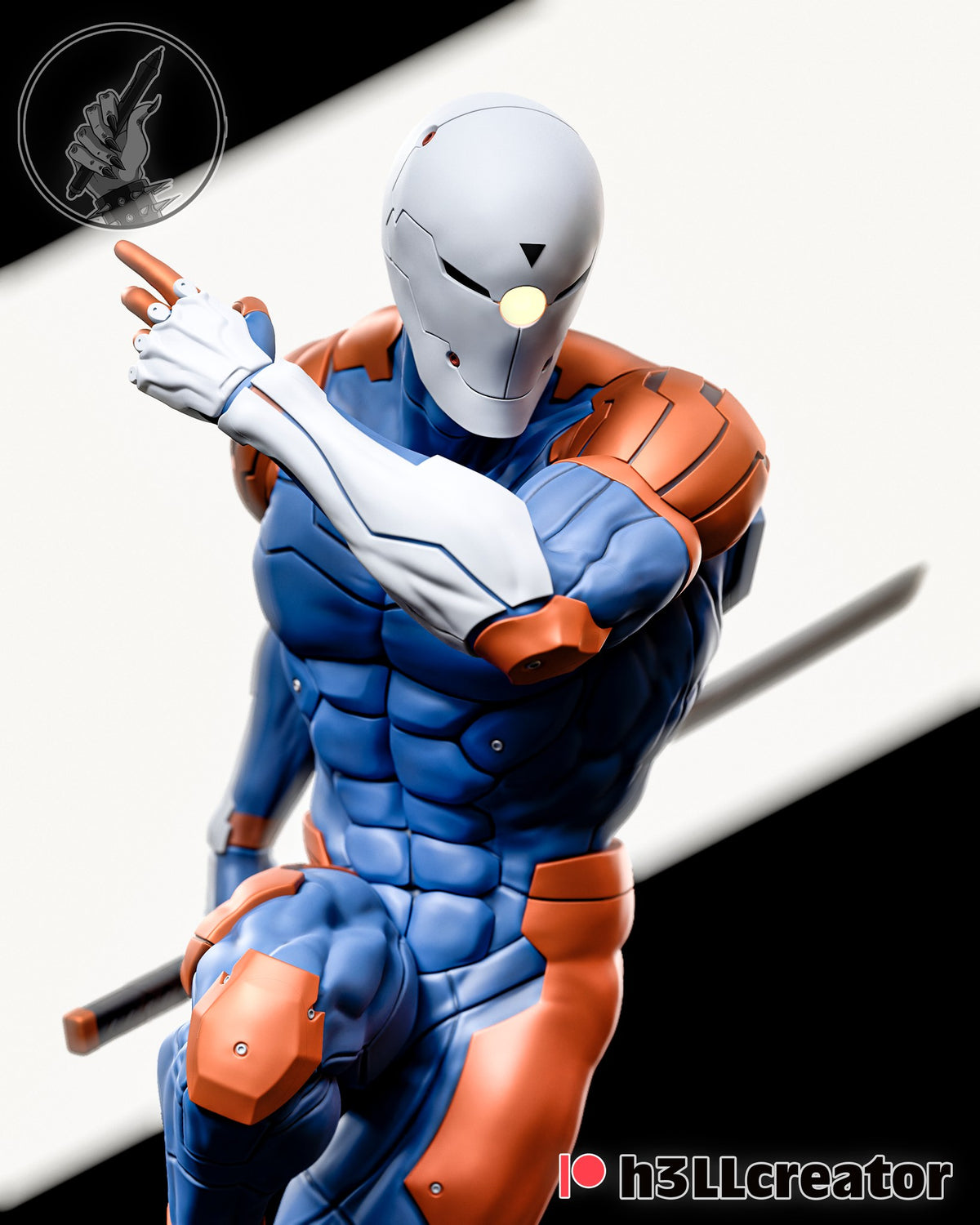 Gray Fox (Metal Gear Solid) resin figure by h3LLcreator — studio render 1