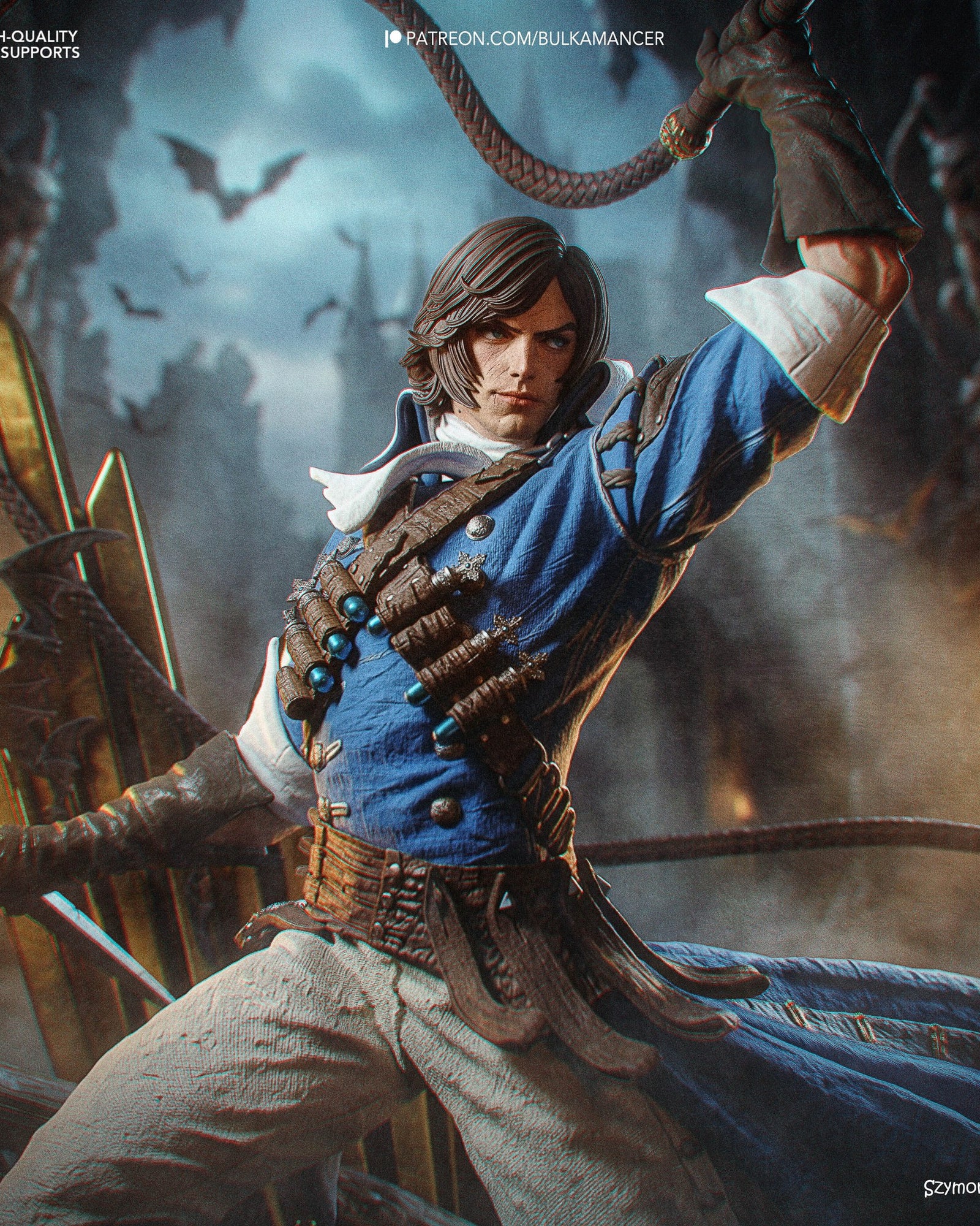 Richter Belmont (Castlevania) resin figure by Bulkamancer — studio render 1
