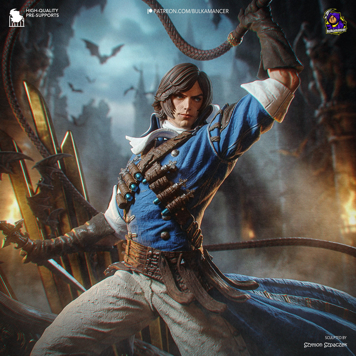 Richter Belmont (Castlevania) resin figure by Bulkamancer — studio render 1