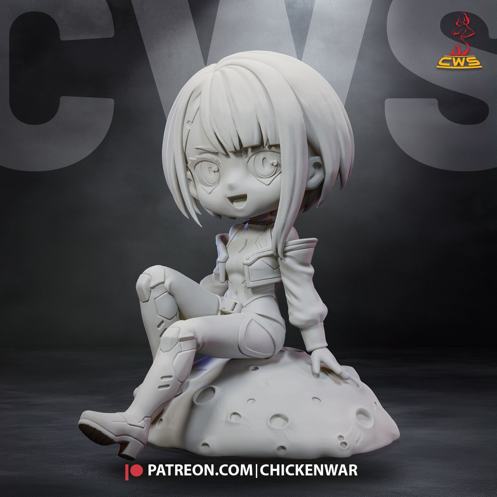 Lucy Kushinada (Cyberpunk Edgerunners) resin figure by CW Studio — studio render 5