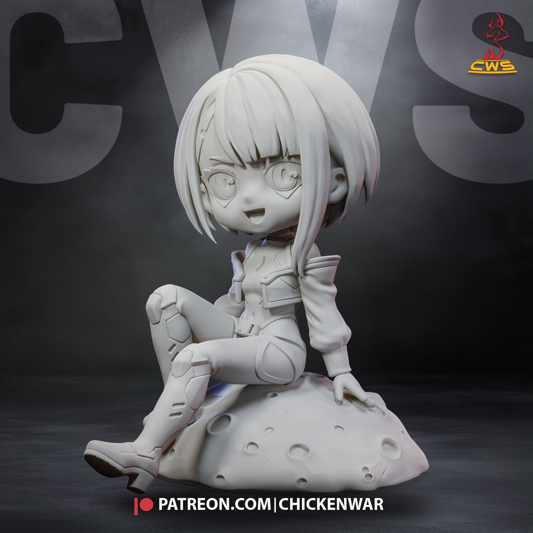 Lucy Kushinada (Cyberpunk Edgerunners) resin figure by CW Studio — studio render 5