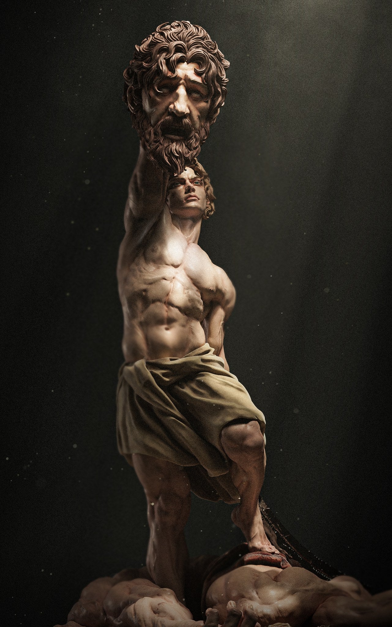 David and Goliath — studio render 5