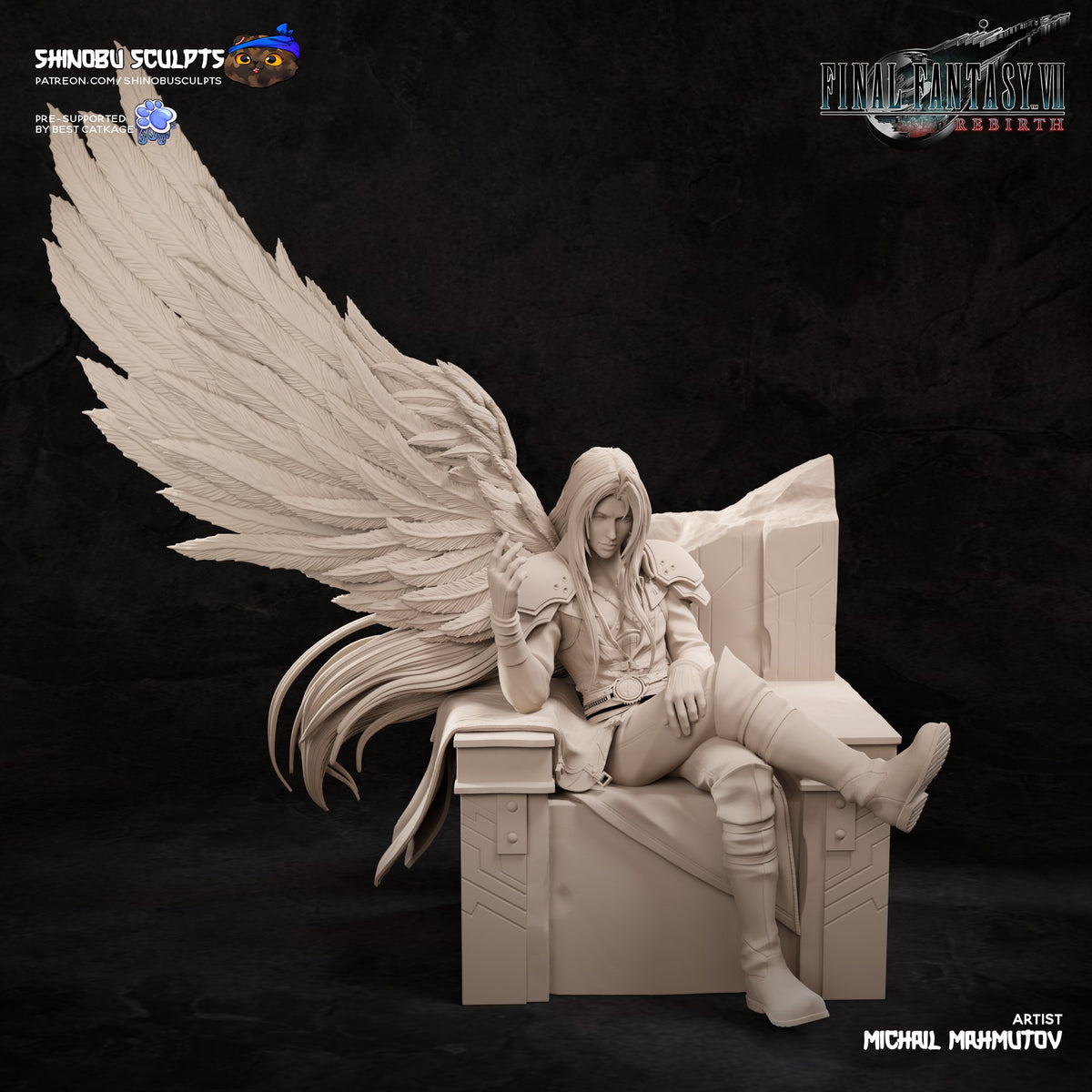 Sephiroth (Final Fantasy) resin figure by Shinobu Sculpts — studio render 5