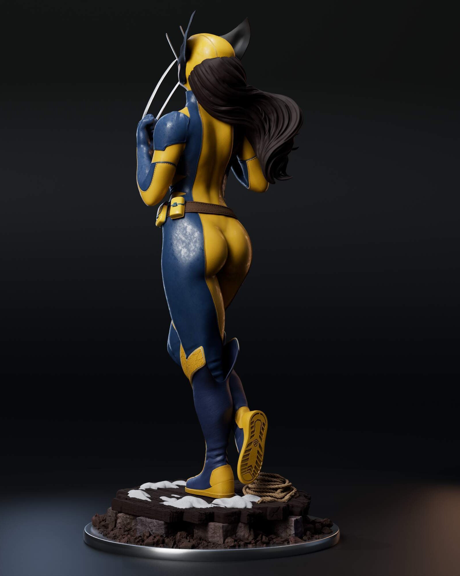 Laura Kinney (Marvel) resin figure by Abe3D — studio render 3
