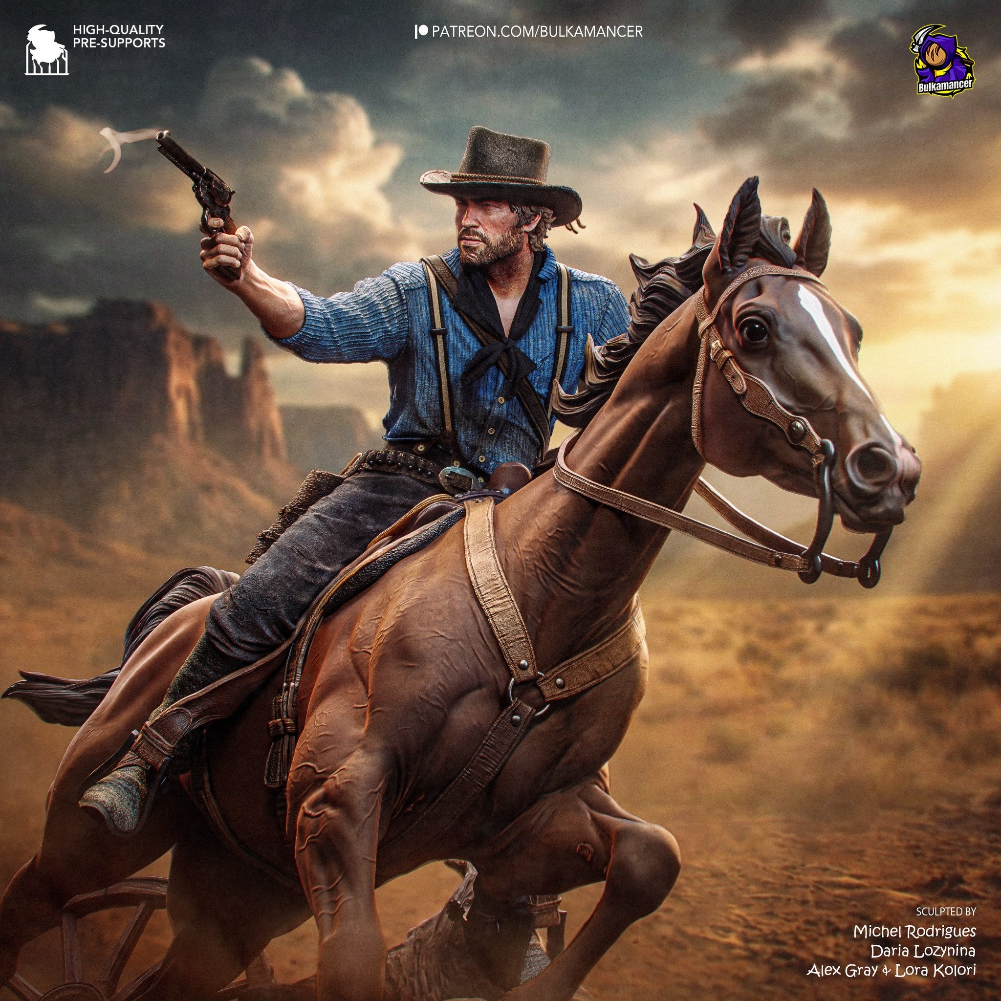 Arthur Morgan (Red Dead Redemption) resin figure by Bulkamancer — studio render 1