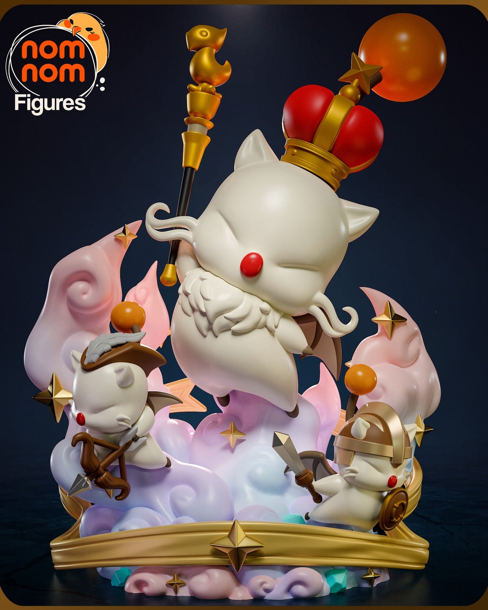 Moogle King Mog XII Final Fantasy Chibi resin figure by NomNom Figures — studio preview 1
