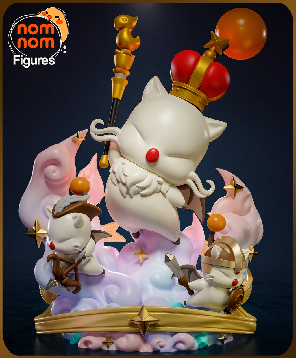 Moogle King Mog XII Final Fantasy Chibi resin figure by NomNom Figures — studio preview 1