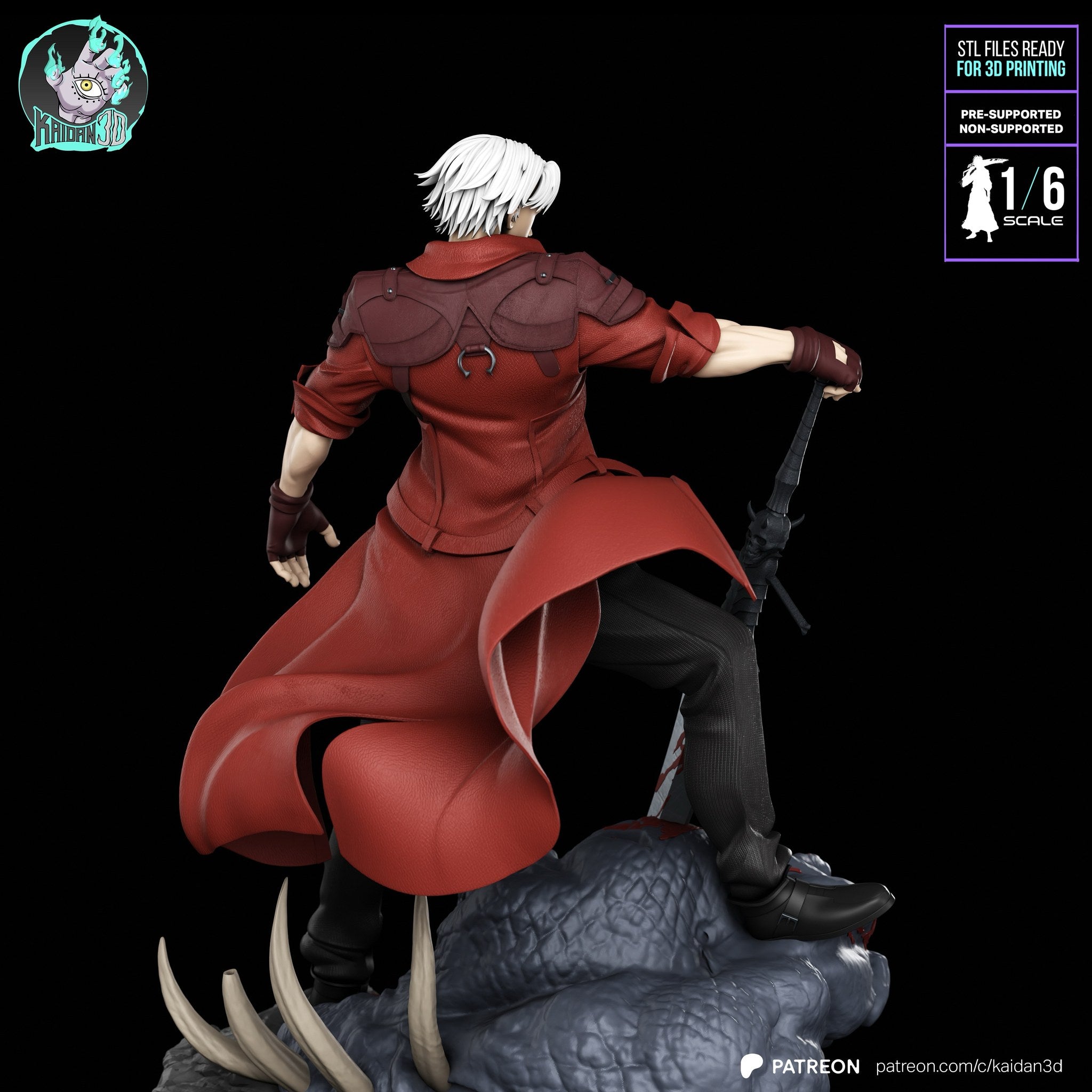 Dante (Devil May Cry) resin figure by Kaidan 3D — studio render 5