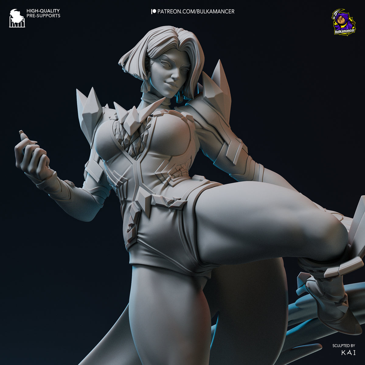 Emma Frost (Marvel) resin figure by Bulkamancer — studio render 9