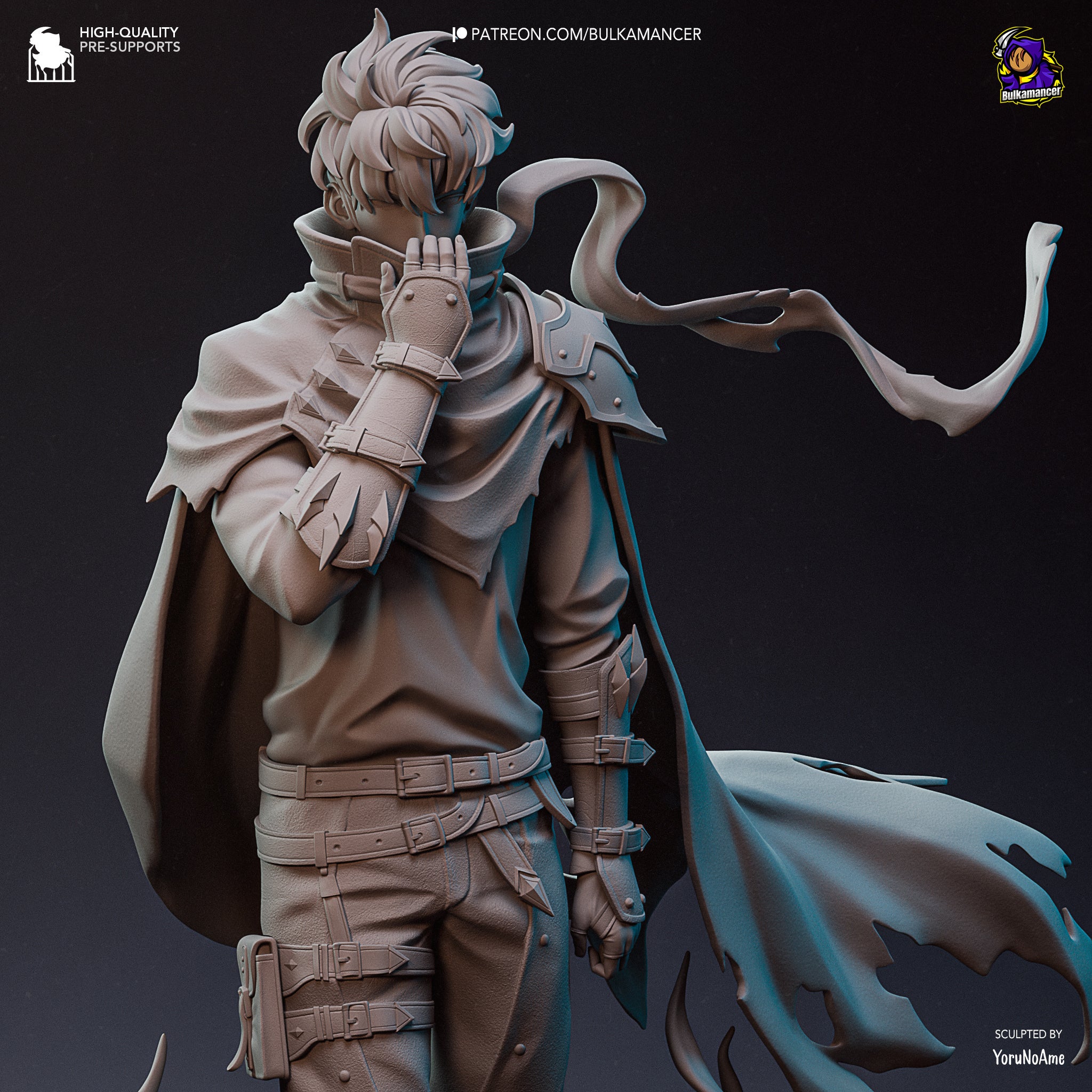 Sung Jin-Woo (Solo Leveling) resin figure by Bulkamancer — studio render 8