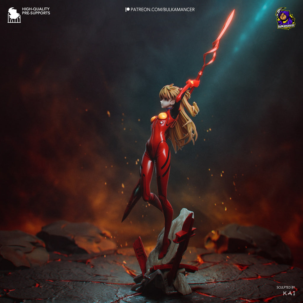 Asuka Langley (Evangelion) resin figure by Bulkamancer — studio render 7