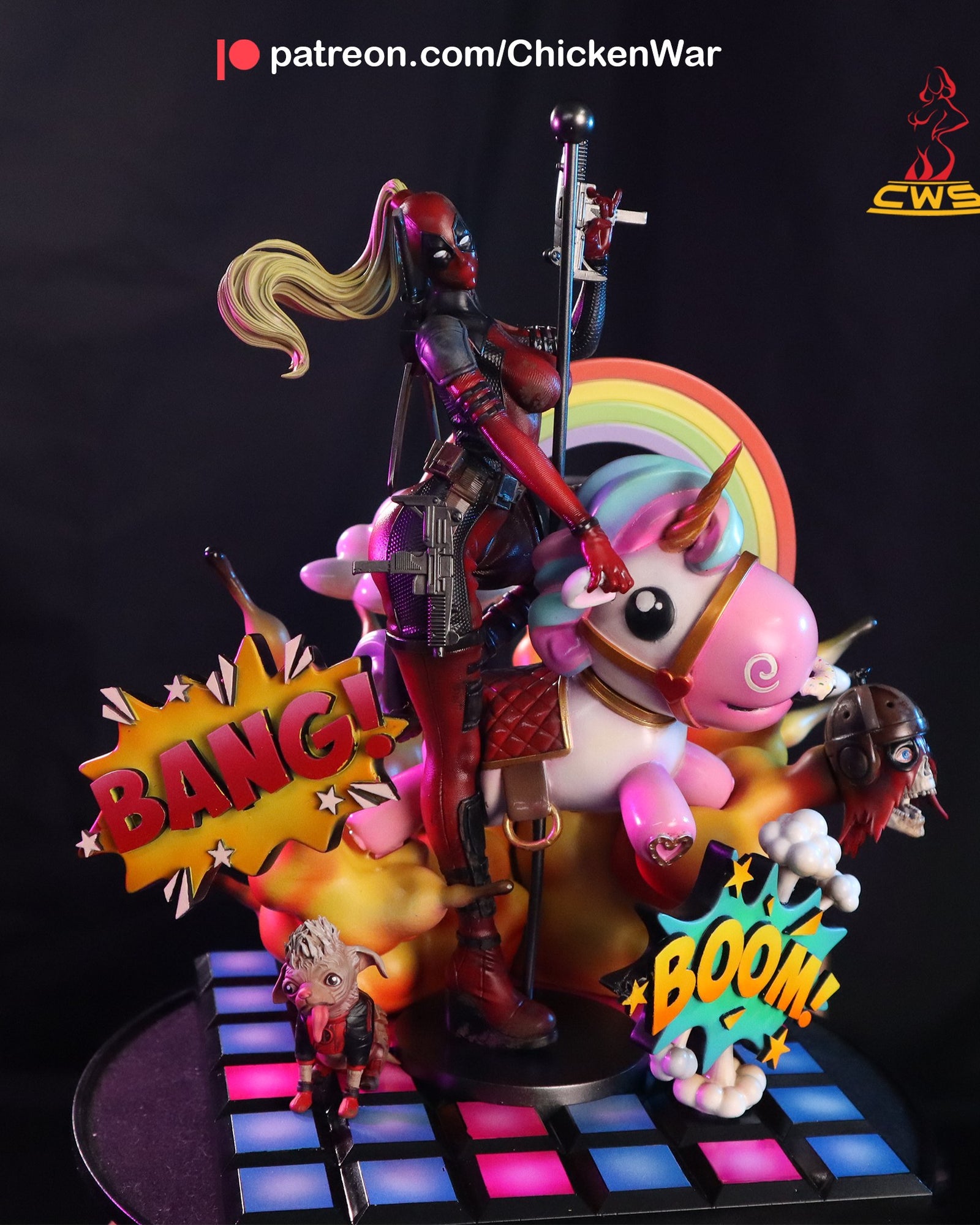 Lady Deadpool (Marvel) resin figure by CW Studio — studio render 1