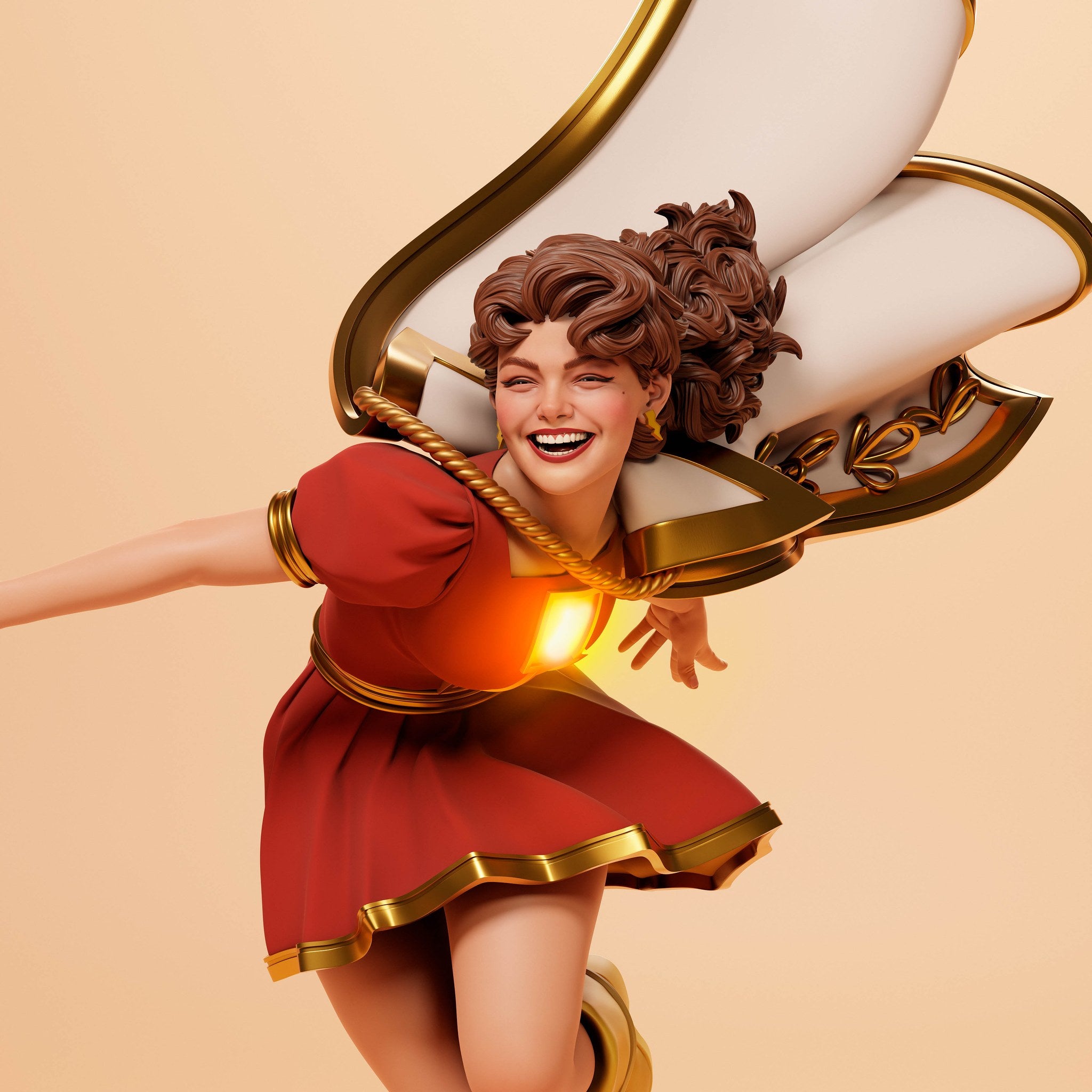 Mary Marvel (DC) resin figure by Abe3D — studio render 7