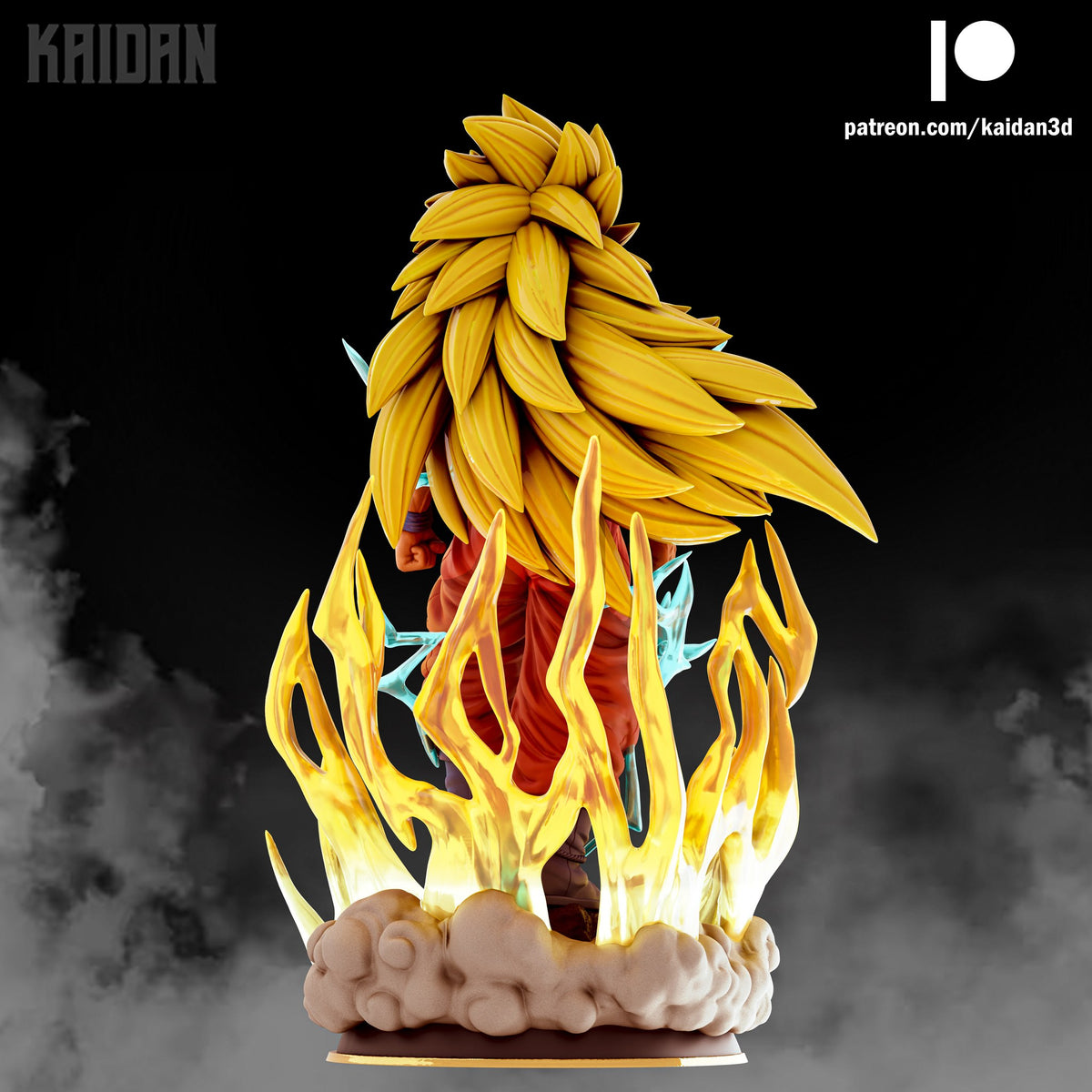 Goku (Dragon Ball) resin figure by Kaidan 3D — studio render 4