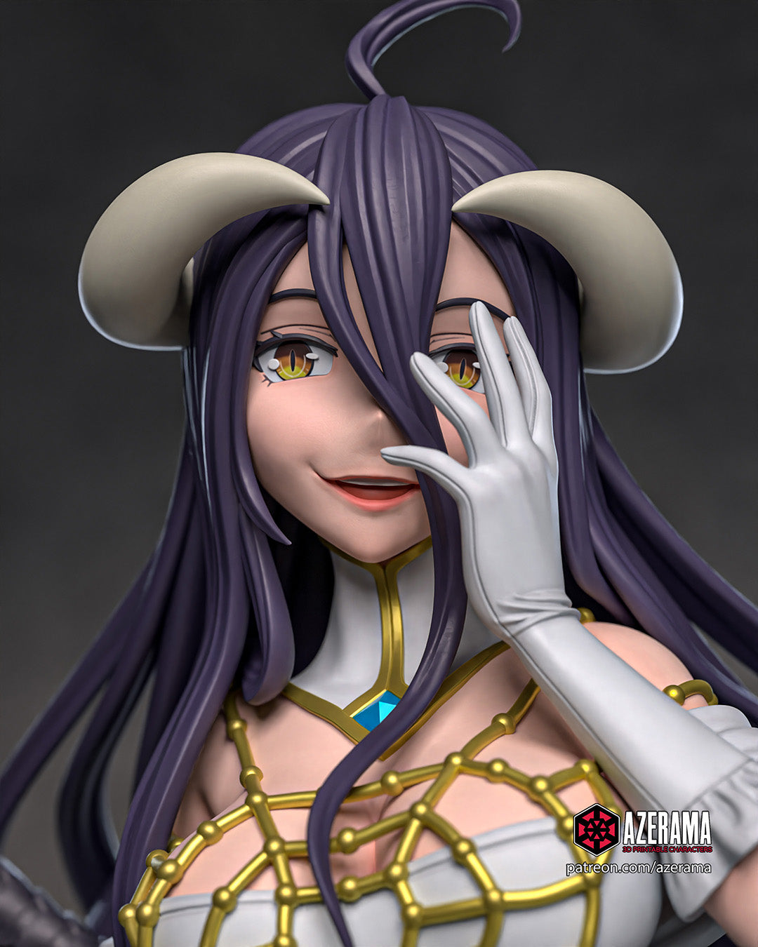 Albedo (Overlord) resin figure by Azerama — studio render 2