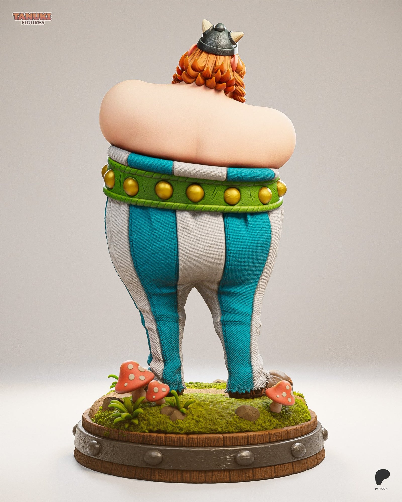 Obelix (Asterix) resin figure by Tanuki Figures — studio render 3