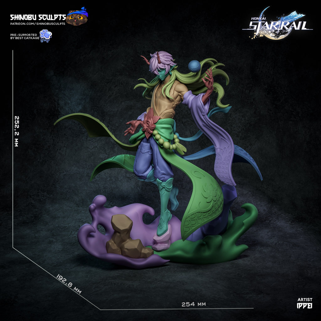 Dan Heng Imbibitor Lunae (Honkai Star Rail) resin figure by Shinobu Sculpts — studio render 8