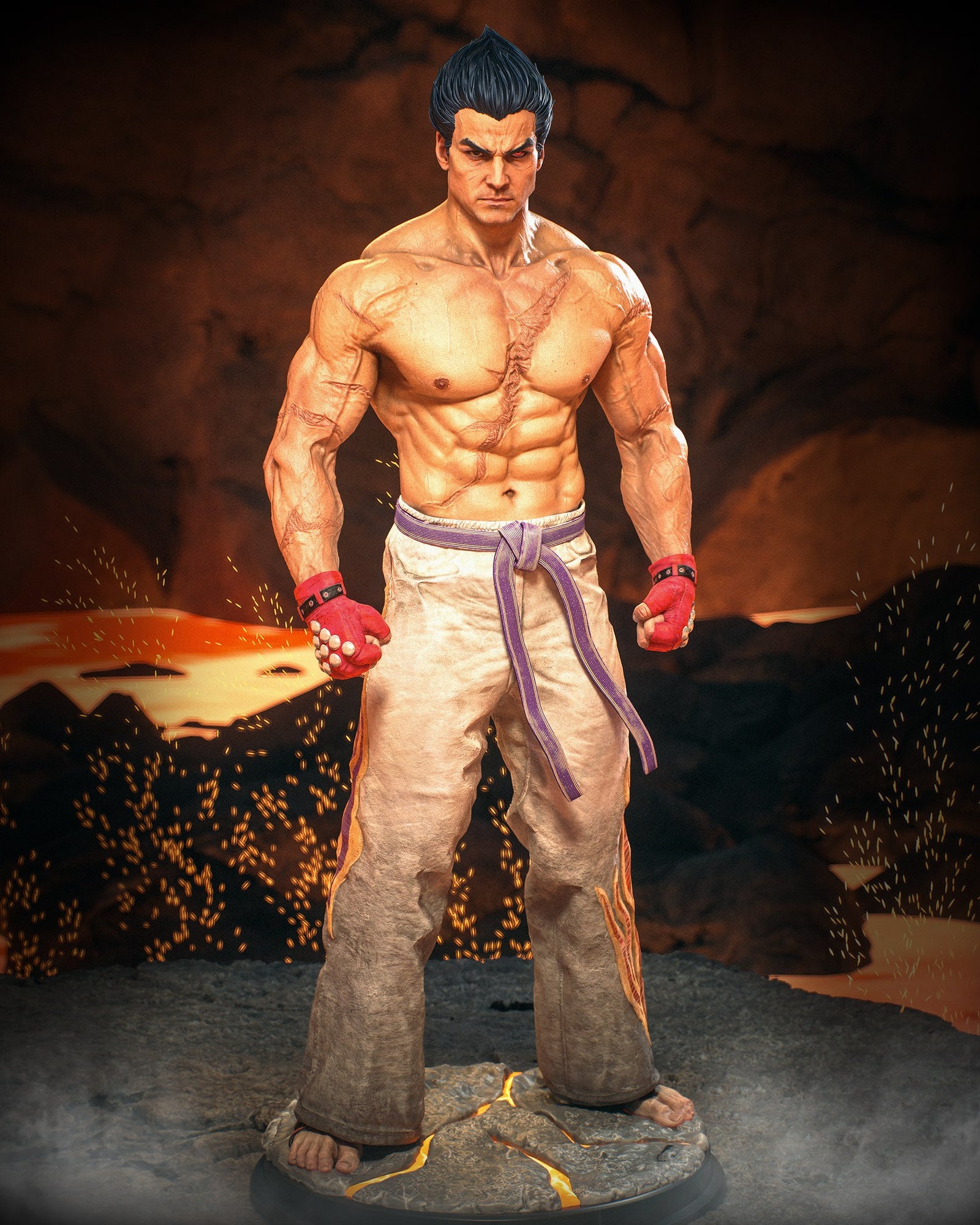 Kazuya Mishima Tekken resin figure by CA 3D Studios — studio preview 2
