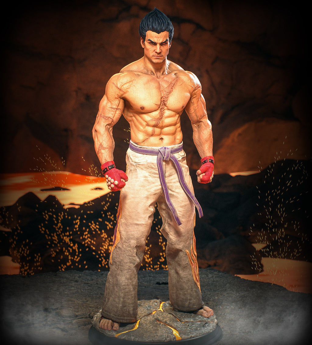 Kazuya Mishima Tekken resin figure by CA 3D Studios — studio preview 2