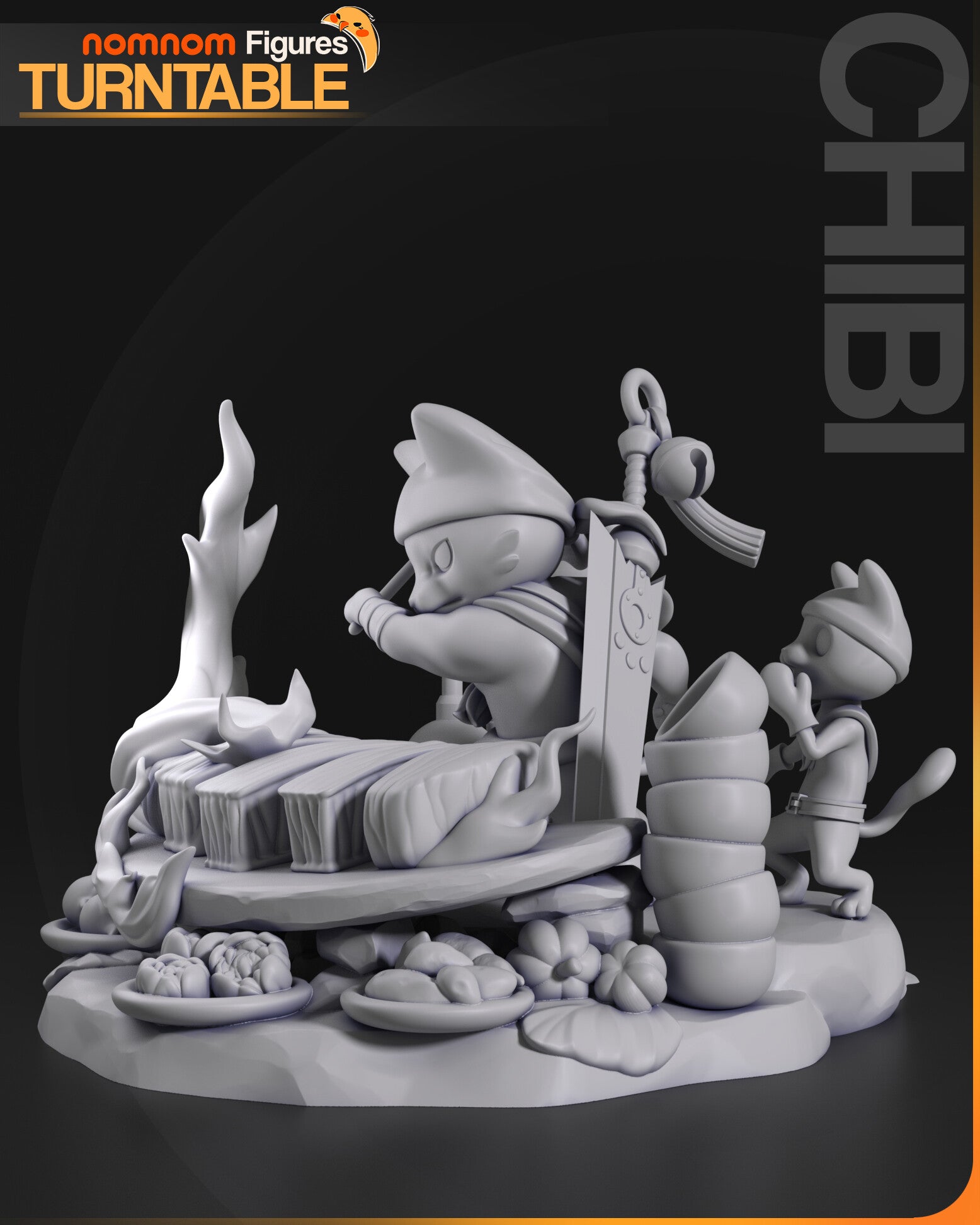 Meowscular Chef — studio render 5