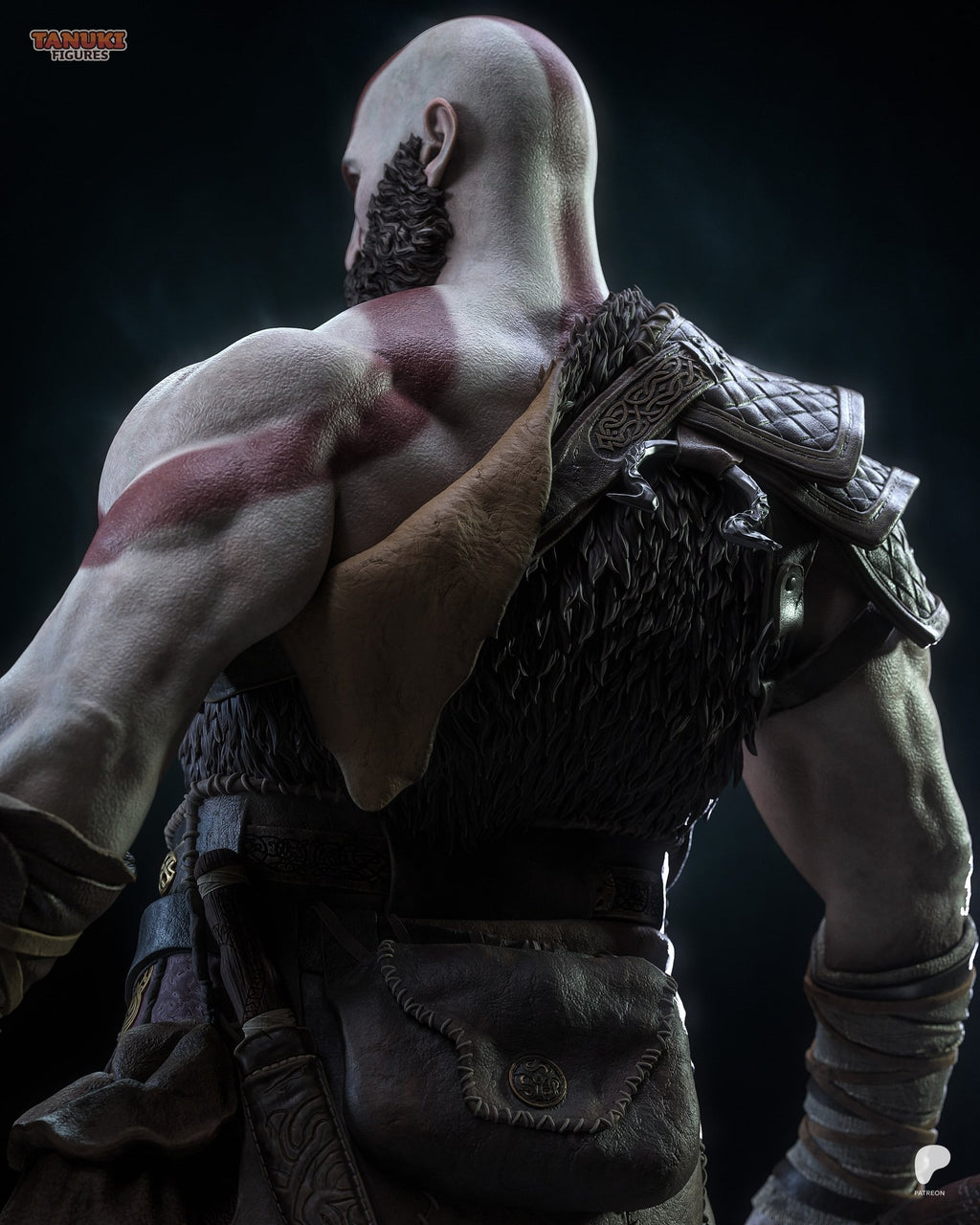 Kratos (God of War) resin figure by Tanuki Figures — studio render 6