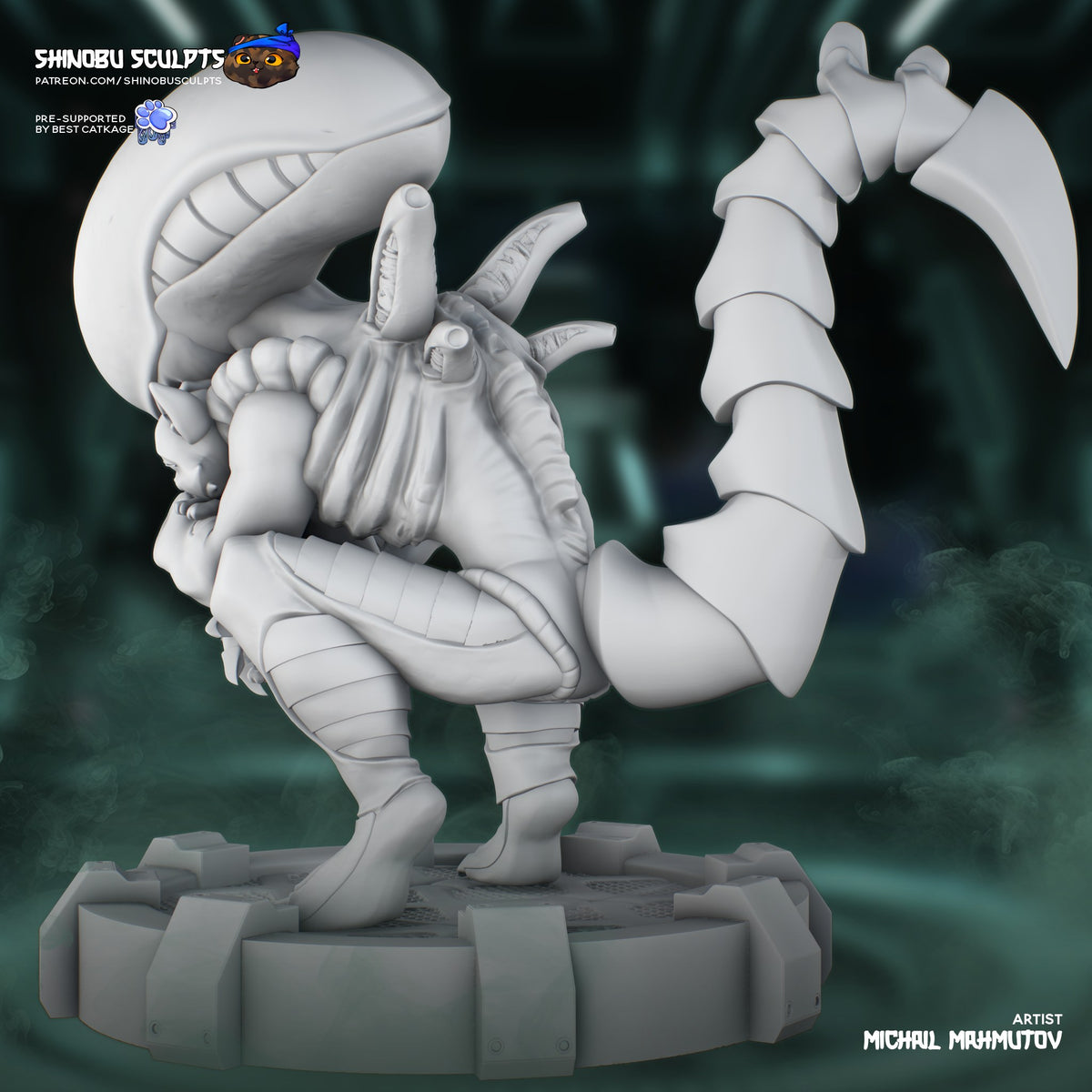 Xenomorph (Alien) resin figure by Shinobu Sculpts — studio render 5