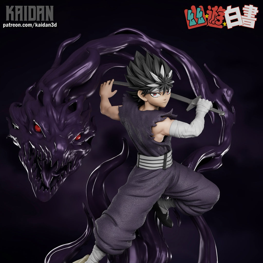 Hiei (YuYu Hakusho) resin figure by Kaidan 3D — studio render 1