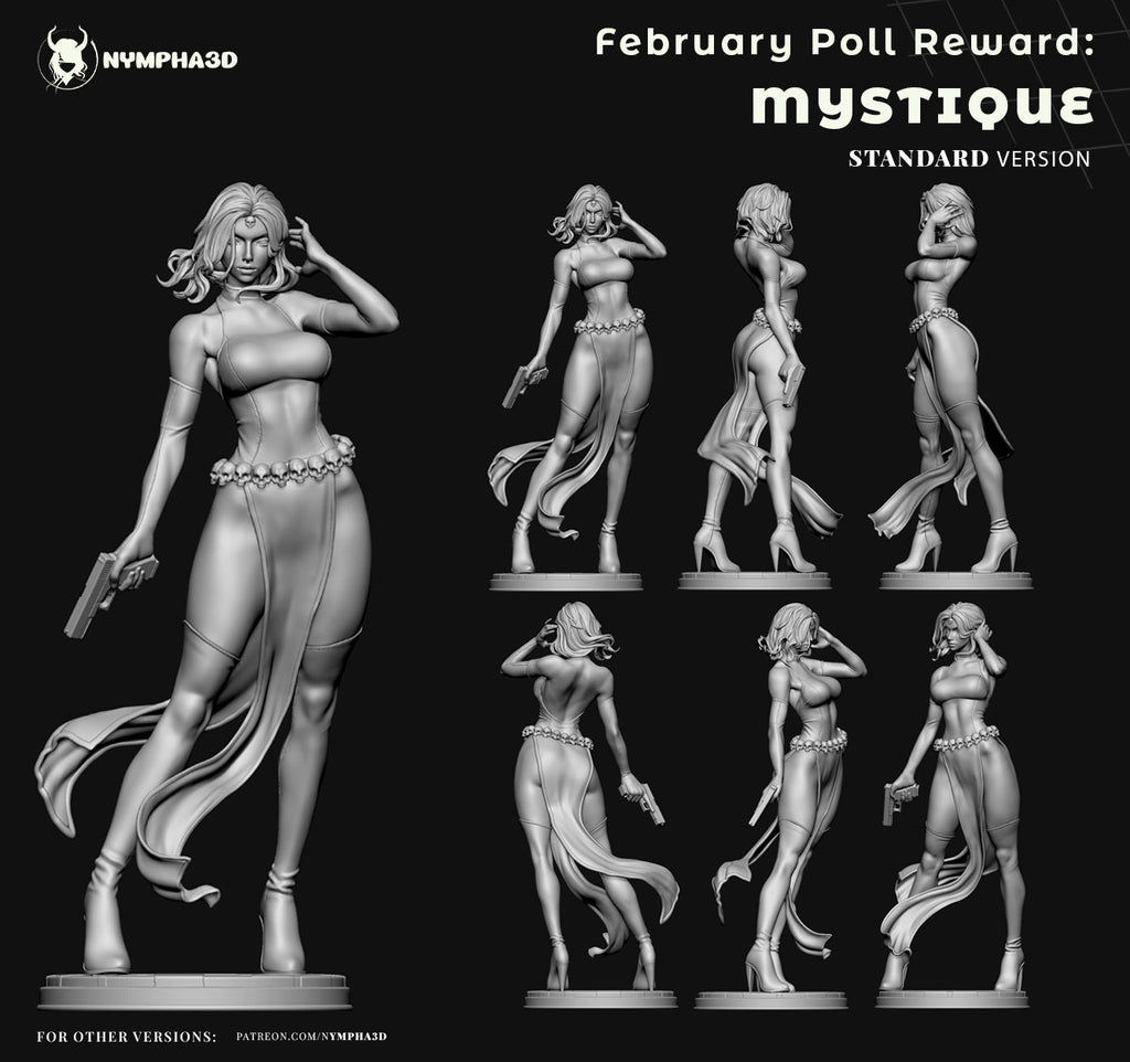 Mystique (Marvel Comics) resin figure by Nympha — studio render 6