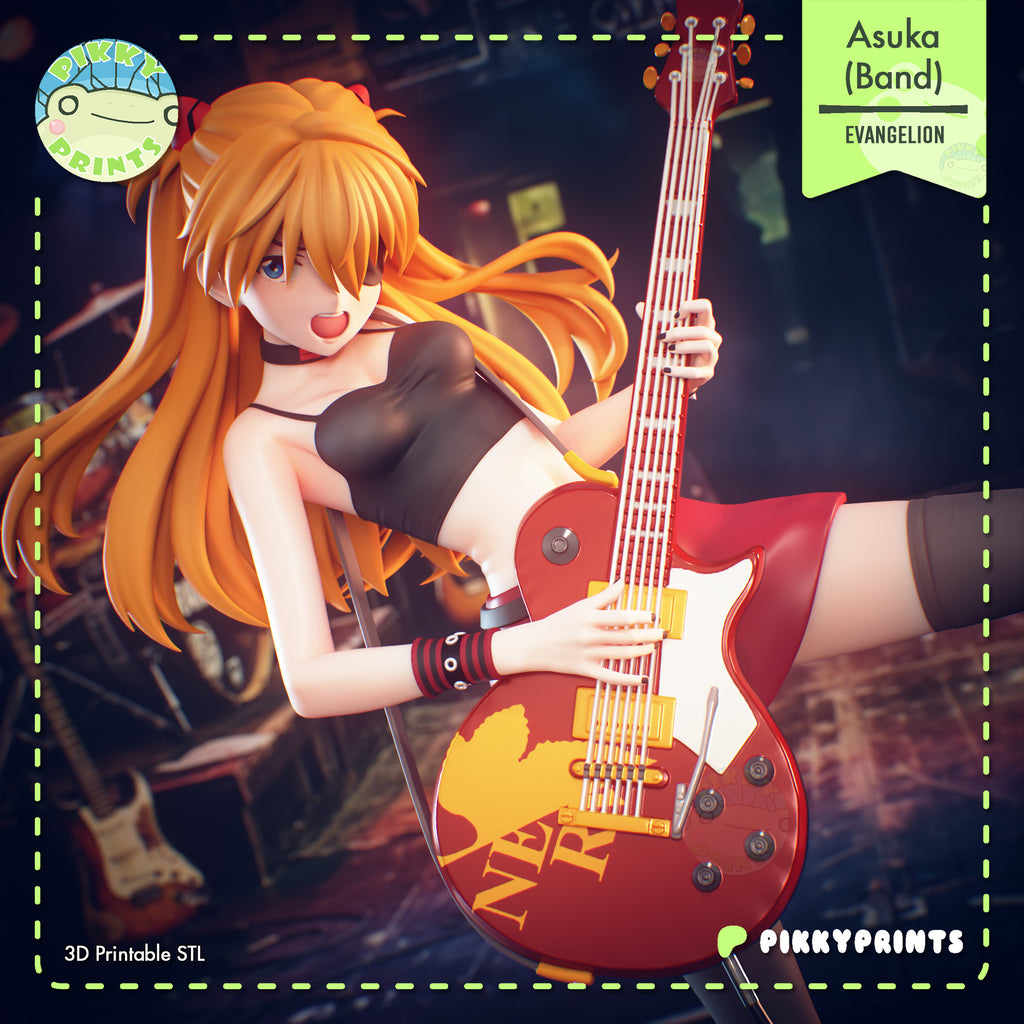 Asuka Langley (Evangelion) resin figure by PikkyPrints — studio render 1