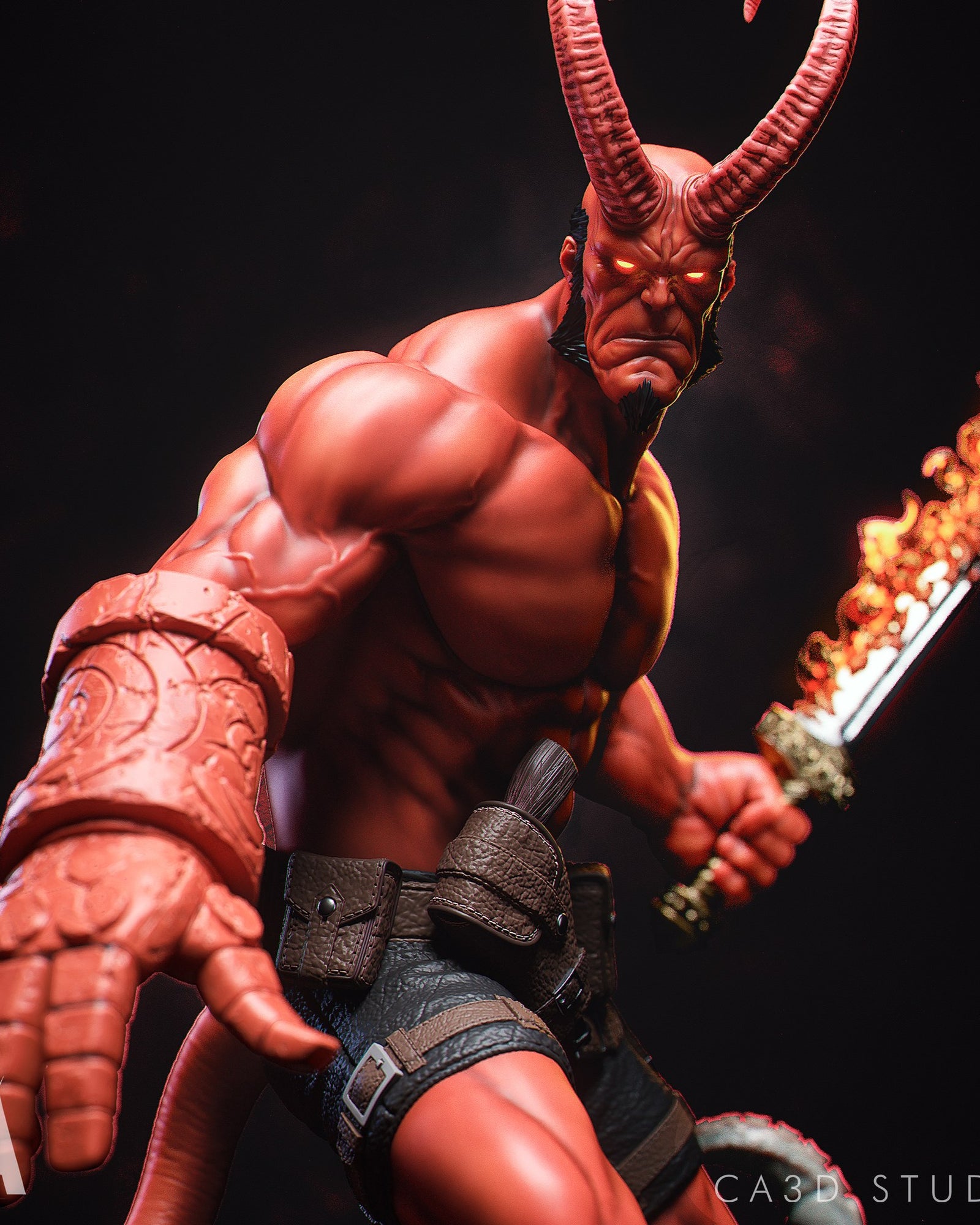 Hellboy resin figure by CA 3D Studios — studio preview 2