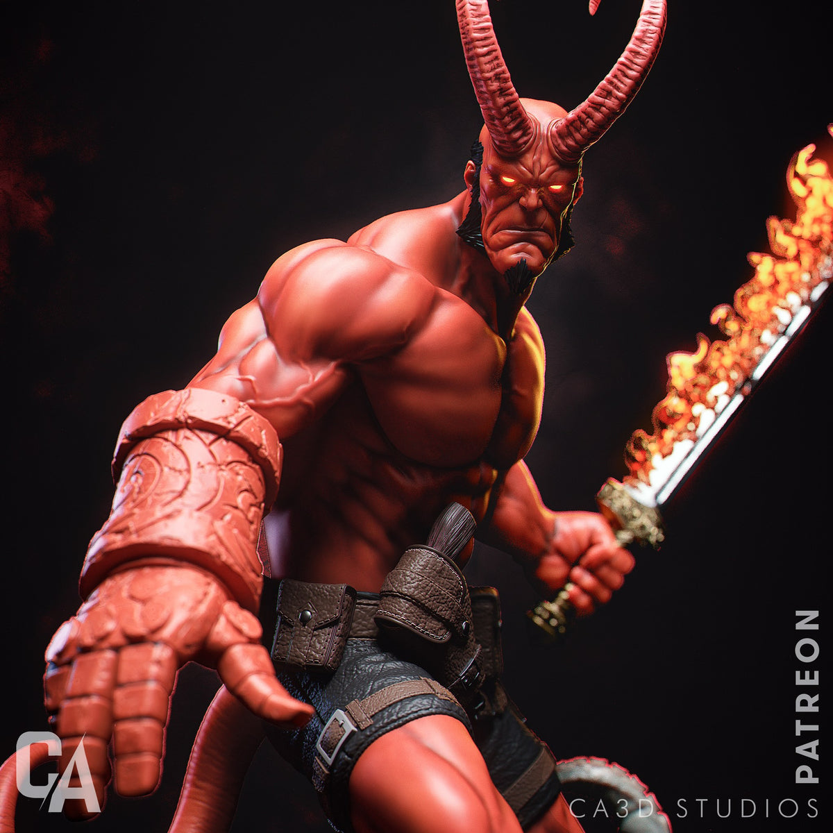 Hellboy resin figure by CA 3D Studios — studio preview 2